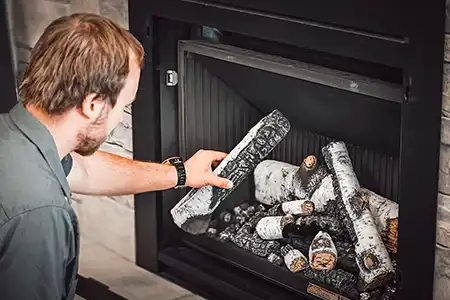 Croft fireplace gas fireplace insert in minimalist living area